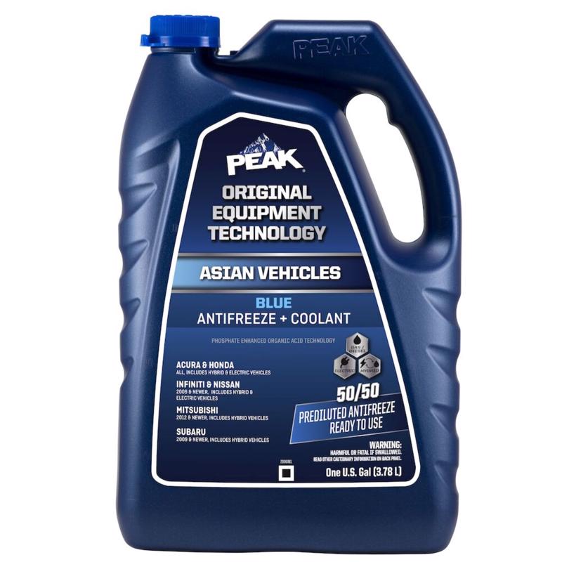 Peak Asian Blue 50/50 Antifreeze/Coolant 1 gal, Pack of 6