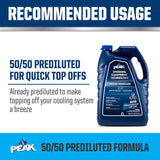 Peak Asian Blue 50/50 Antifreeze/Coolant 1 gal, Pack of 6