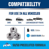 Peak Asian Blue 50/50 Antifreeze/Coolant 1 gal, Pack of 6