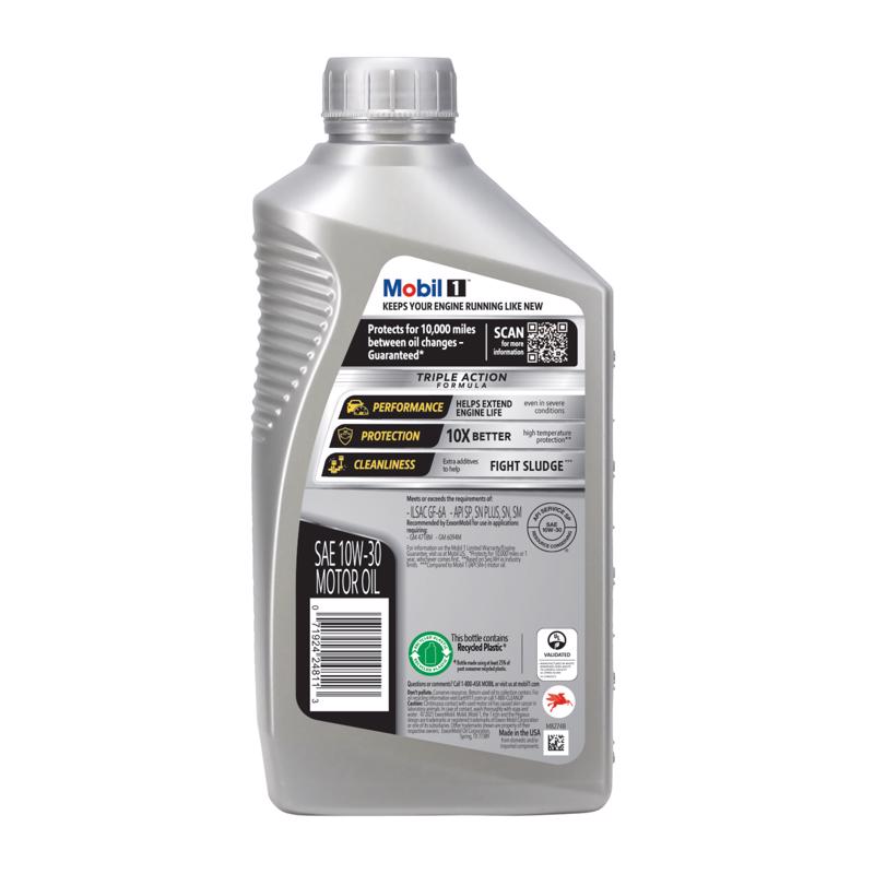 Mobil 1 10W-30 Gasoline Synthetic Motor Oil 1 qt, Pack of 6