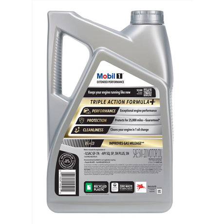 Mobil 1 Extended Peformance 5W-20 Gasoline Synthetic Motor Oil 5 qt, Pack of 3