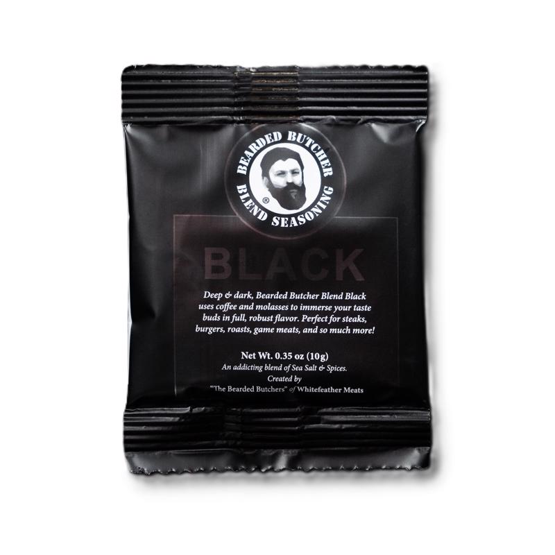 Bearded Butchers Black Seasoning 0.35 oz, Pack of 30