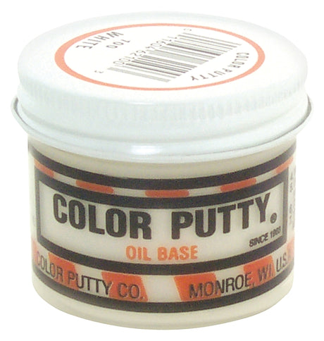 Color Putty 100 Wood Filler, Color Putty, White, 3.68 oz Jar