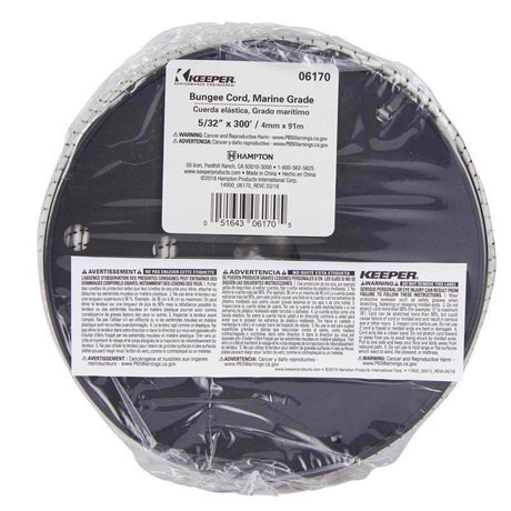 Keeper White Bungee Cord 300 ft. L X 5/32 in. 1 pk
