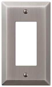Amerelle Century Series 163RAN Wallplate, 4-15/16 in L, 2-7/8 in W, 1-Gang, Steel, Antique Nickel, Pack of 4