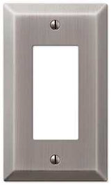 Amerelle Century Series 163RAN Wallplate, 4-15/16 in L, 2-7/8 in W, 1-Gang, Steel, Antique Nickel, Pack of 4