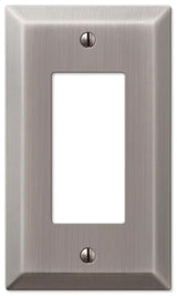 Amerelle Century Series 163RAN Wallplate, 4-15/16 in L, 2-7/8 in W, 1-Gang, Steel, Antique Nickel, Pack of 4