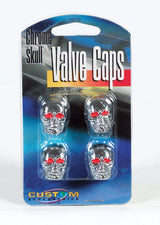 Custom Accessories Chrome Tire Valve Cap 4 pk