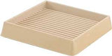 Shepherd Hardware 9168 Caster Cup, Square, 3 in Dimensions, Rubber, Off-White, 2/PK