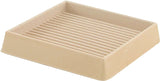Shepherd Hardware 9168 Caster Cup, Square, 3 in Dimensions, Rubber, Off-White, 2/PK