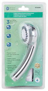 Boston Harbor DS3068CP Hand-Held Shower Head, 1.75 (6.6) 80 gpm (L/MIN) psi, 1/2-14 NPT Connection, Threaded, PVC