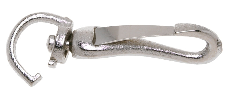 Campbell T7607702 Swiveling Spring Snap, 7/32 in Snap Opening, 3/8 in Dia x 2-1/2 in L Dimensions, 3/8 in, Nickel, Pack of 10