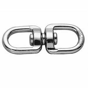 Campbell T7616202 Round Eye Swivel, 3/4 in, 100 lb Working Load, Steel, Nickel