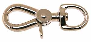 Campbell T7616602 Swiveling Trigger Snap, 3/4 in, 90 lb Working Load, Malleable Iron, Nickel