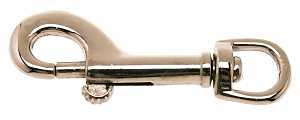 Campbell T7616702 Bolt Snap, 3/8 in, 50 lb Working Load, Zinc, Nickel-Plated, Pack of 10