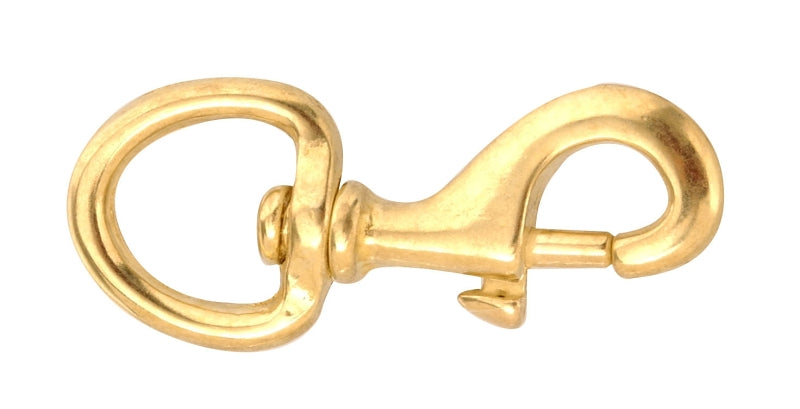Campbell T7625124 Swiveling Bolt Snap, 1 in, 90 lb Working Load, Bronze