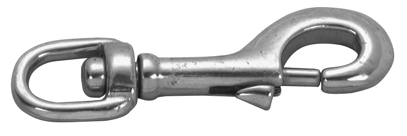 Campbell T7631304 Swiveling Bolt Snap, 1/2 in, 170 lb Working Load, Stainless Steel