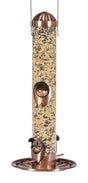 Perky-Pet Wild Bird and Finch 1.8 lb Copper 2-in-1 Bird Feeder 4 ports, Pack of 2