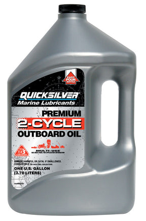 Quicksilver Marine Lubricants TC-W3 2-Cycle Outboard Motor Oil 1 gal 1 pk, Pack of 3