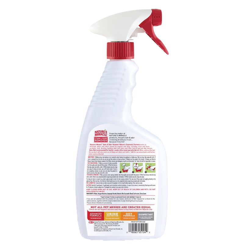 Nature's Miracle Dog Liquid Enzyme Stain And Odor Remover 24 oz, Pack of 6