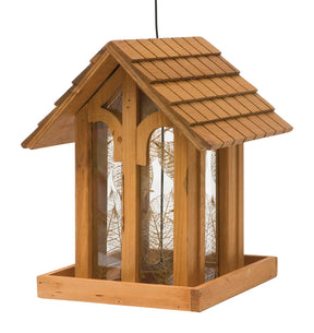 Perky-Pet Wild Bird 3.5 lb Wood Mountain Chapel Bird Feeder 1 ports, Pack of 2