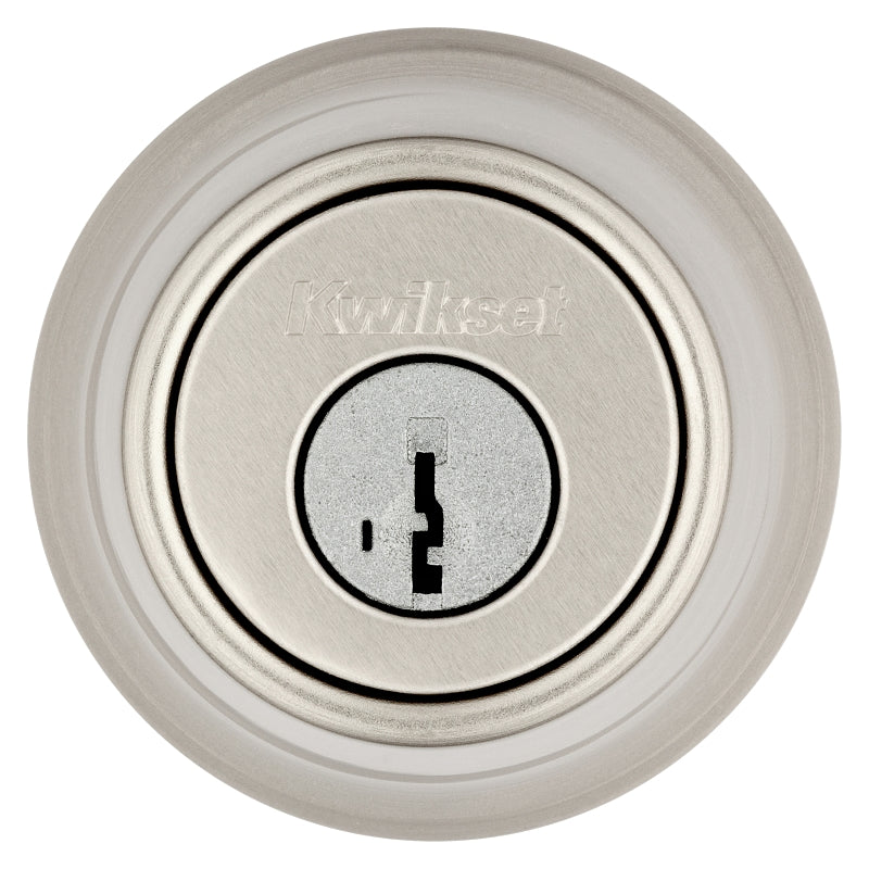 Kwikset 660 15 RCAL RCS Deadbolt, Metal, Satin Nickel, 2-3/8, 2-3/4 in Backset, K3 Keyway, 1-3/4 to 1-3/8 in Thick Door