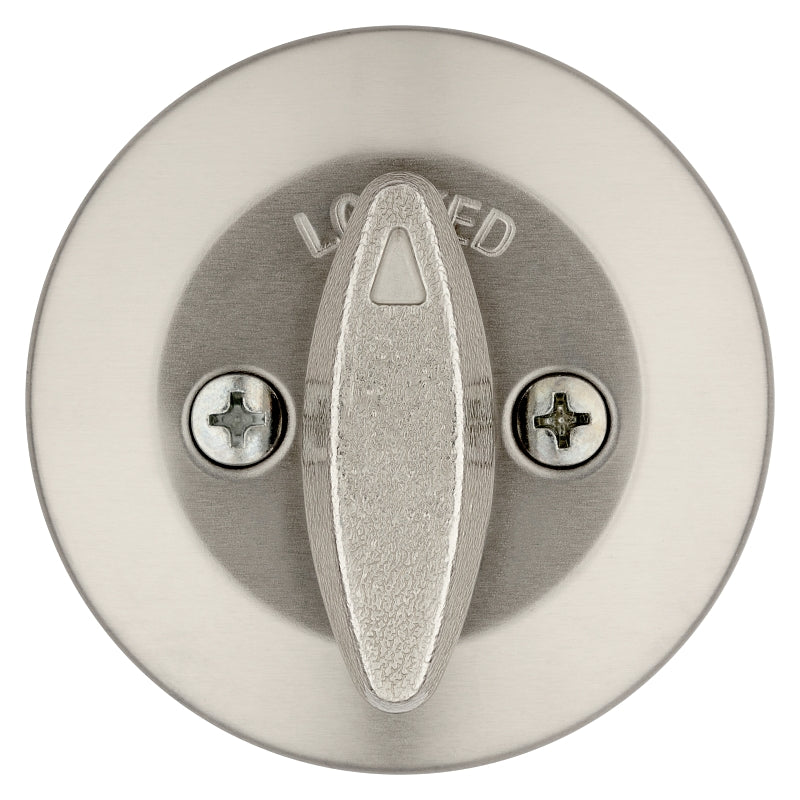 Kwikset 660 15 RCAL RCS Deadbolt, Metal, Satin Nickel, 2-3/8, 2-3/4 in Backset, K3 Keyway, 1-3/4 to 1-3/8 in Thick Door