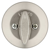 Kwikset 660 15 RCAL RCS Deadbolt, Metal, Satin Nickel, 2-3/8, 2-3/4 in Backset, K3 Keyway, 1-3/4 to 1-3/8 in Thick Door