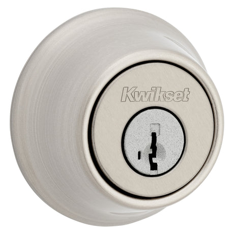 Kwikset 660 15 RCAL RCS Deadbolt, Metal, Satin Nickel, 2-3/8, 2-3/4 in Backset, K3 Keyway, 1-3/4 to 1-3/8 in Thick Door
