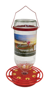 Humdinger Hummingbird 32 oz Glass Bottle Nectar Feeder 8 ports, Pack of 12