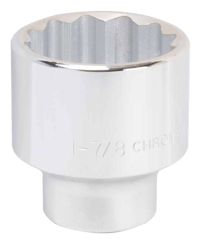 Vulcan MT-SS6060 Drive Socket, 1-7/8 in Socket, 3/4 in Drive, 12-Point, Chrome Vanadium Steel, Chrome