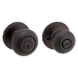 Kwikset Cove Series 400CV-11P-SMT-6AL-RCS Entry Knob, Venetian Bronze, Zinc, KW1 Keyway, Re-Key Technology: Smartkey