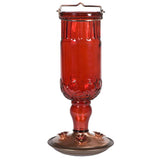 Perky-Pet Hummingbird 24 oz Copper/Glass Antique Bottle Nectar Bird Feeder 4 ports, Pack of 2