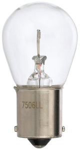 Peak 7506LL-BPP Miniature Automotive Bulb, 460 Lumens, 13.5 V, 25 W, Incandescent Lamp, Bayonet, Clear