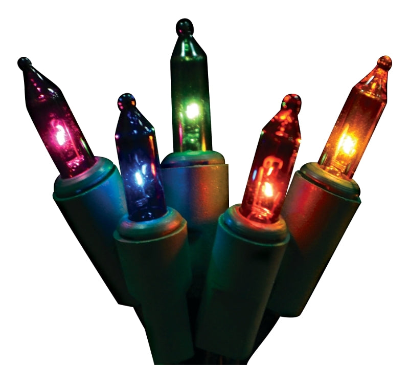 Holiday Bright Lights 201001MBX Light Set, 100-Lamp, Incandescent Lamp, Multi-Color Lamp, 46 ft L