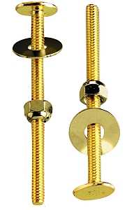 Plumb Pak PP835-14 Bolt Set, 3-1/2 in Dimensions, Brass