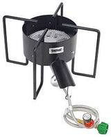 Bayou Classic KAB6 Bayou Cooker with Hose Guard, LPG, 210000 Btu, 1-Burner, Manual Ignition, Steel