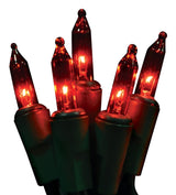 Holiday Bright Lights 201007MBX Light Set, 100-Lamp, Incandescent Lamp, Red Lamp, 46 ft L