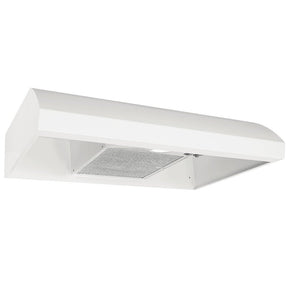 Broan BXT1 Series BXT130WW Under Cabinet Range Hood, 270 cfm, 2 Fan, Convertible Built-In Vent, 30 in W, 18 in D, 6 in H