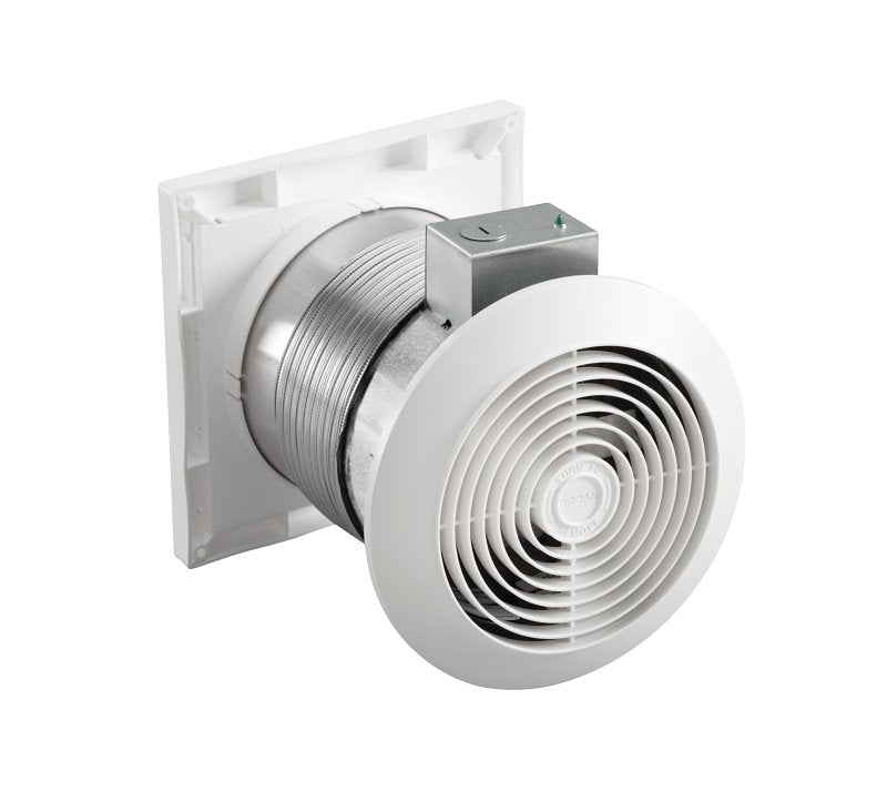 Broan 512M Bath Ventilation Fan, 4-3/8 in L, 6 in W, 0.7 A, 120 V, 70 cfm Air, Steel, White