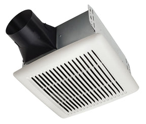 Broan Flex AE110S Humidity Sensing Ventilation Fan, 9-1/4 in L, 10 in W, 0.3 A, 120 V, 110 cfm Air, White