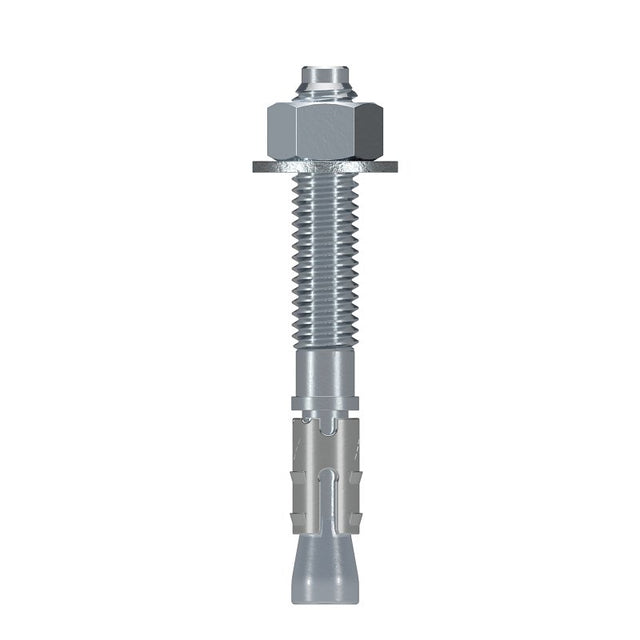 Simpson Strong-Tie Strong-Bolt 2 STB2-37300P1 Wedge Anchor, 3/8 in Dia, 3 in OAL, Carbon Steel, Zinc, Pack of 15