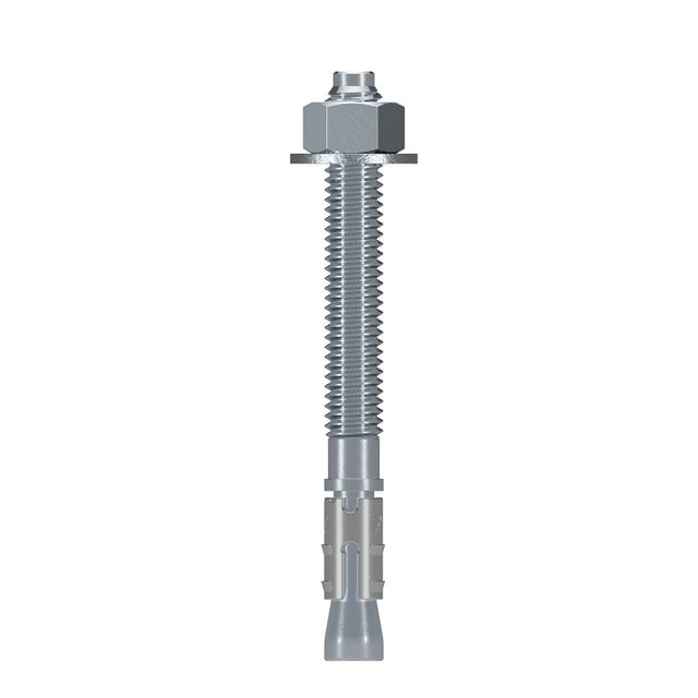 Simpson Strong-Tie Strong-Bolt 2 STB2-37334P1 Wedge Anchor, 3/8 in Dia, 3-3/4 in OAL, Carbon Steel, Zinc, Pack of 15