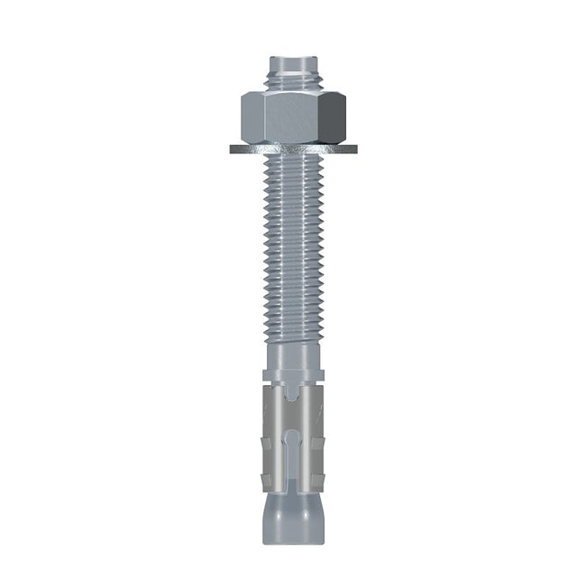 Simpson Strong-Tie Strong-Bolt 2 STB2-62500P1 Wedge Anchor, 5/8 in Dia, 5 in OAL, Carbon Steel, Zinc, Pack of 10