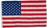 Valley Forge USB3 USA Flag, 3 ft W, 5 ft H, Cotton