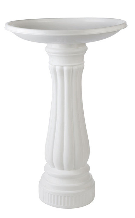 Union Products White Plastic 25 in. Bird Bath, Pack of 6