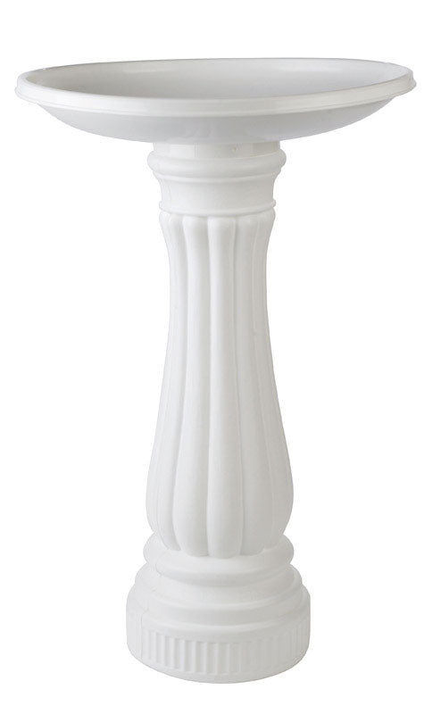 Union Products White Plastic 25 in. Bird Bath, Pack of 6