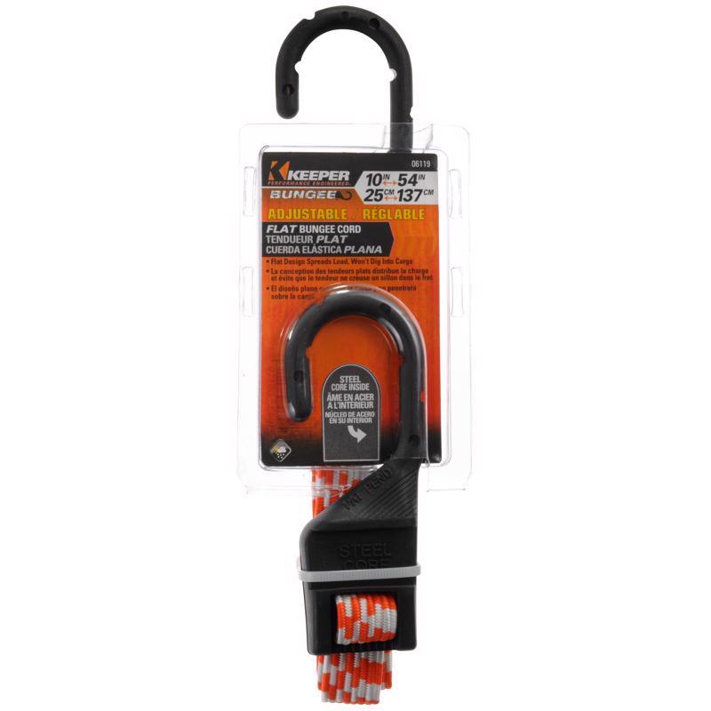 Keeper Orange Bungee Cord 54 in. L X 0.14 in. 1 pk