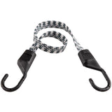 Keeper Black/White Flat Bungee Cord 24 in. L X 0.14 in. 1 pk