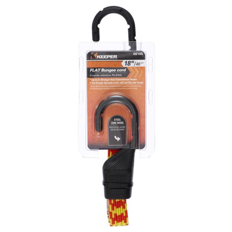 Keeper Multicolored Flat Bungee Cord 18 in. L X 0.14 in. 1 pk